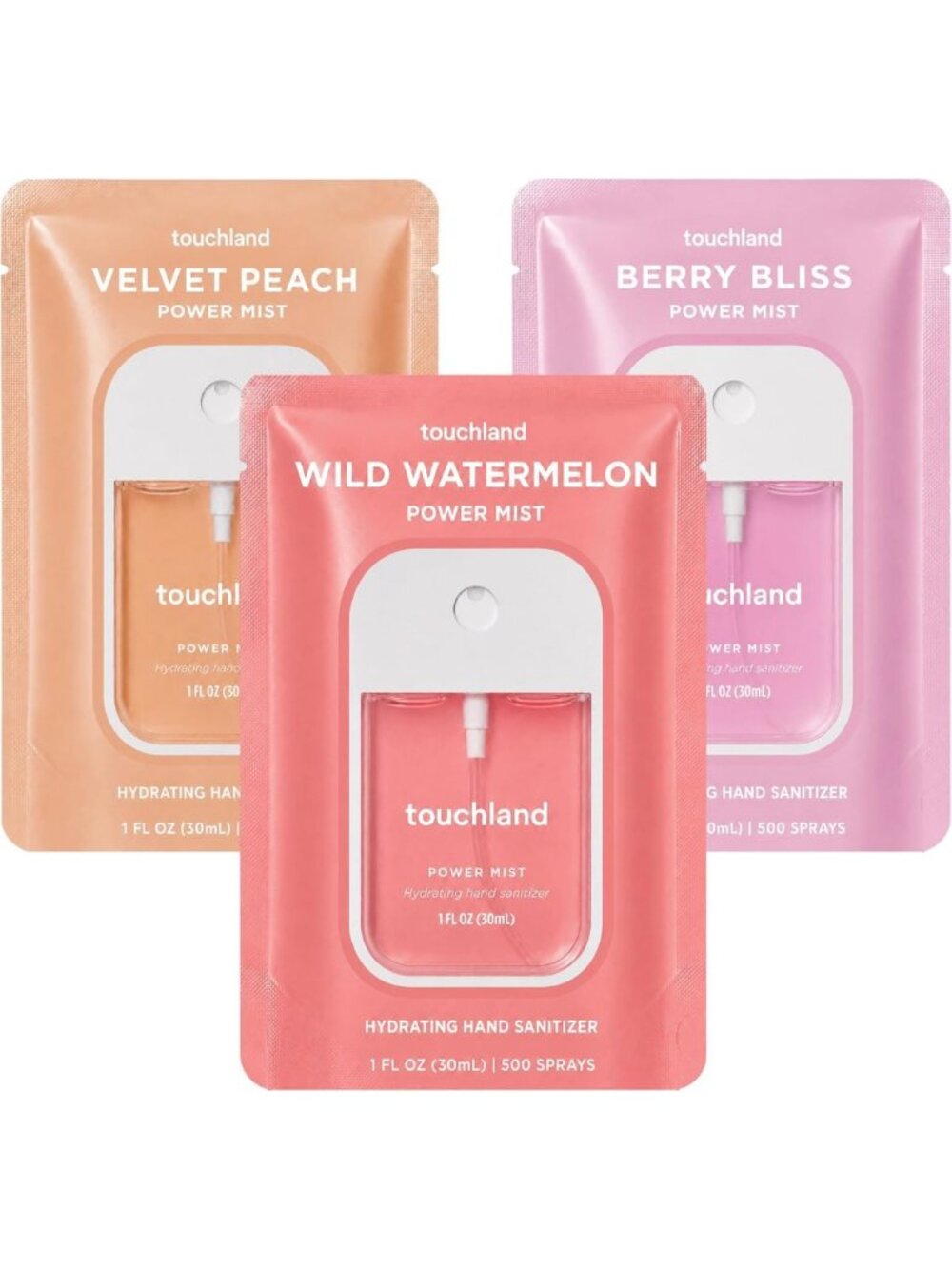 Hydrating Hand Sanitizer Spray Set - Juicy Trio Travel Size for On-the-Go Care